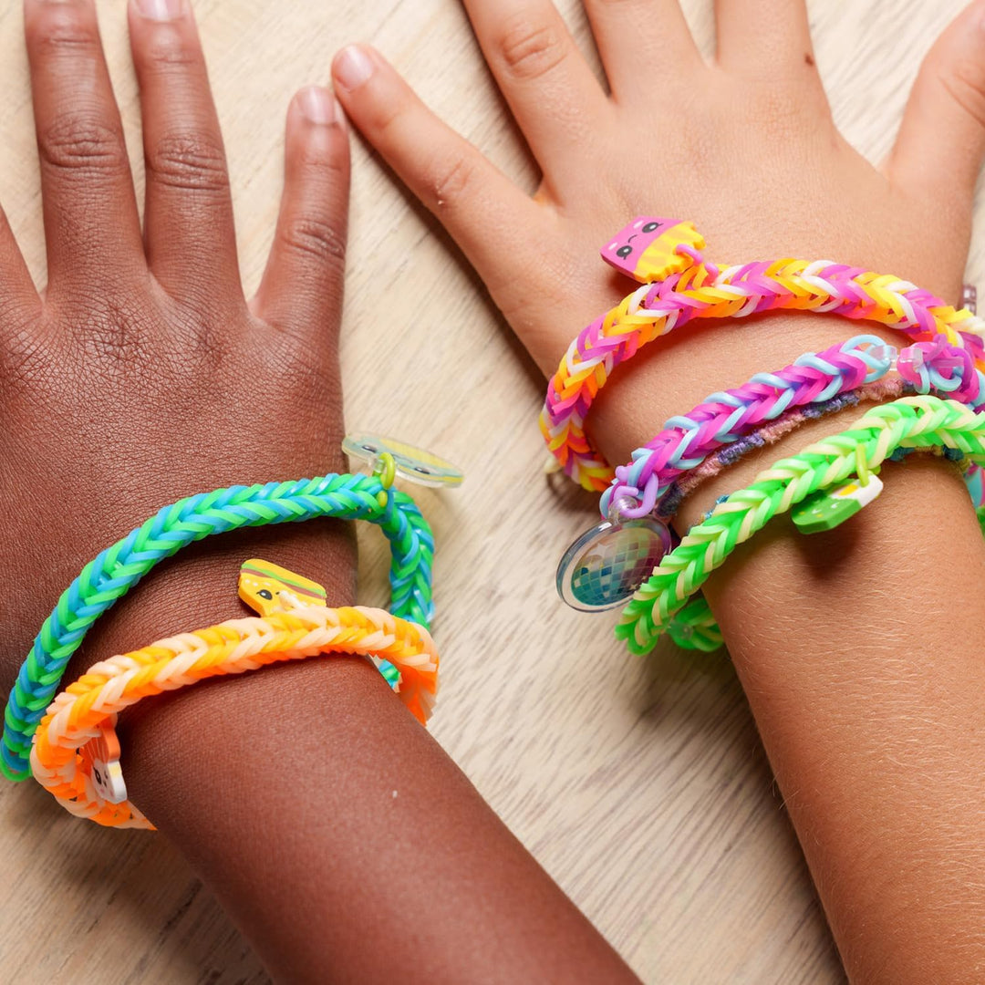 BANDAI - Rainbow Loom Mega Combo Set - Riesiges Set - Armbandherstellung - Bastelspass - Webstuhl mi
