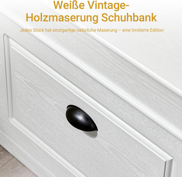 SoBuy Schuhbank mit Sitzkissen Stauraum Schuhschrank Schuhregal schmal platzsparende Sitzbank mit St