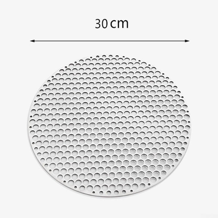 Runder Edelstahl-Grillrost, rundes Grillnetz, Drahtgeflecht, Gestell für Outdoor-Camping, Kochgeschi
