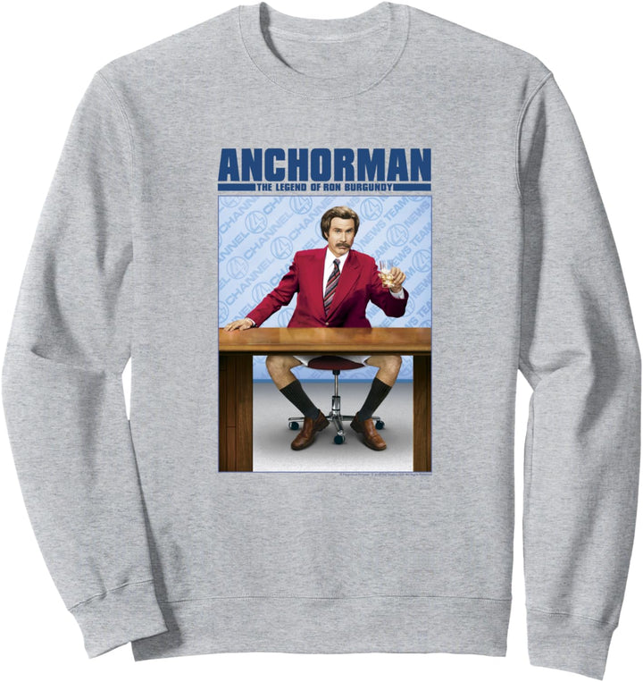 Anchorman Ron Burgundy Title Portrait Poster Sweatshirt