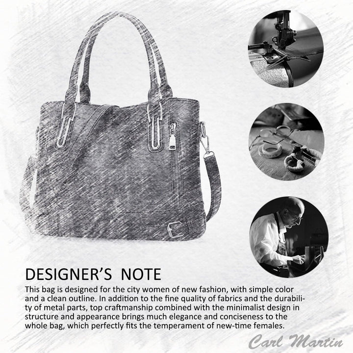 NICOLE & DORIS Damen-Handtaschen mit Tragegriff oben, PU-Leder, grosse Kapazität, Umhängetasche, ele