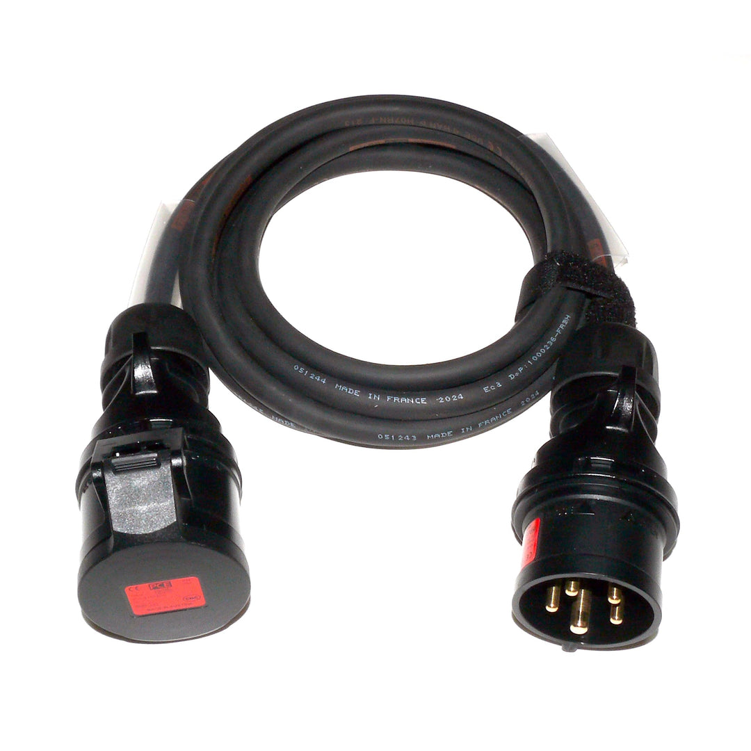 CEE Starkstromkabel (1,5m-50m) 16A Verlängerungskabel Titanex H07RN-F 5x1,5mm² mit schwarzem PCE Sha