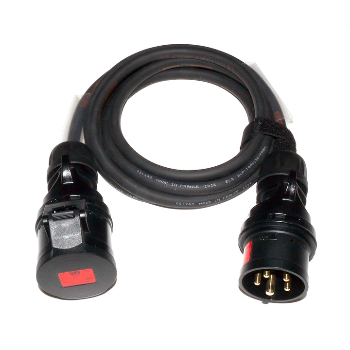 CEE Starkstromkabel (1,5m-50m) 16A Verlängerungskabel Titanex H07RN-F 5x1,5mm² mit schwarzem PCE Sha