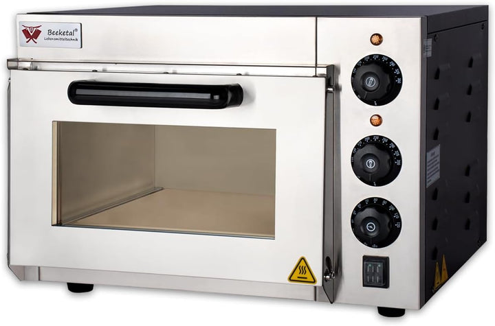 Beeketal 'BPO35-1' Profi Pizzaofen mit 355x340 mm Schamottstein Backfläche und extra hoher Kammer, G
