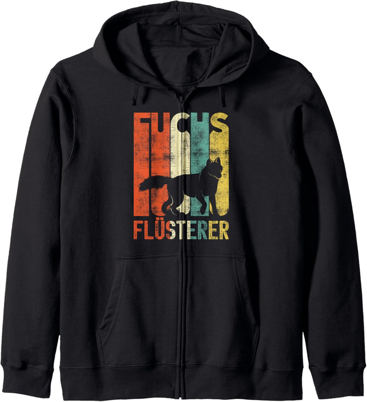 Retro Fuchs Flüsterer Vintage Füchse Geschenk Kapuzenjacke