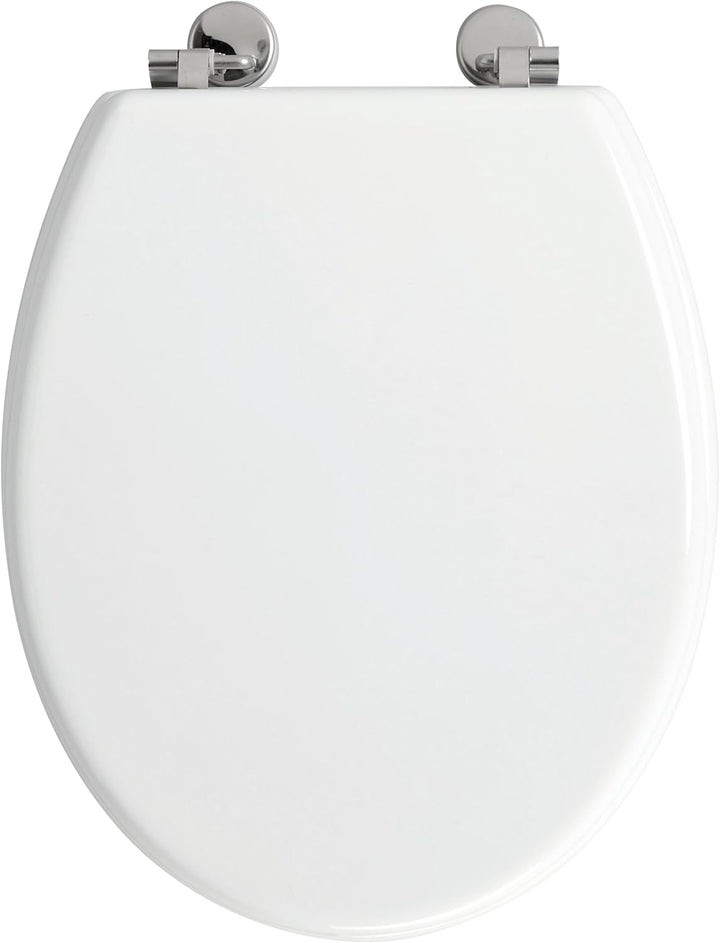Allibert 1680111 Boliva WC-Sitz mit Edelstahl Scharnieren, Weiss, Weiss