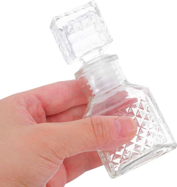 LIFKOME 6 Stück 50ml Glas Spirituosenflaschen Transparent für Weinproben Handliche Nachfüllflaschen