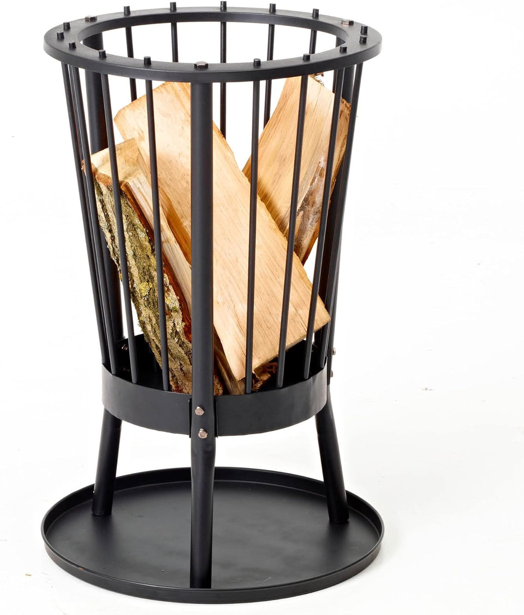 Feuerkorb für Holzfeuer rund lackierter Stahl Ø 40-cm 62 hoch 40 cm, 40 cm