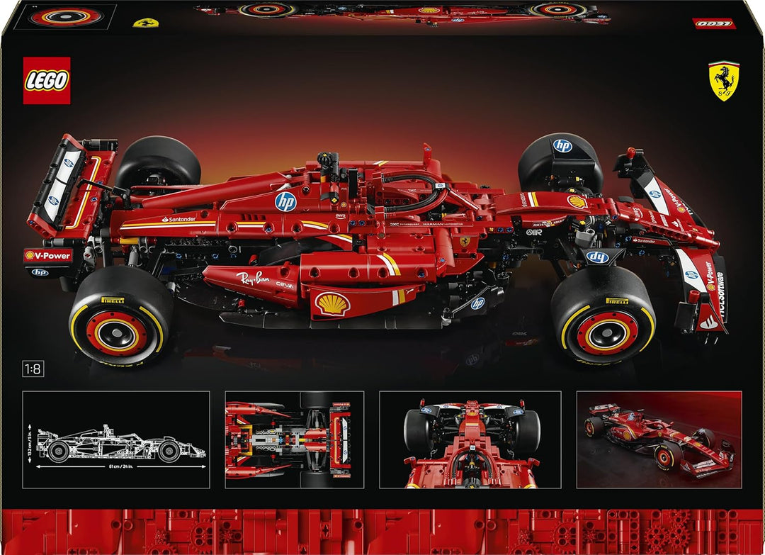 LEGO Technic Ferrari SF-24 F1 Rennauto - Modellauto für Erwachsene - Formel 1 Set zum Sammeln - V6-M