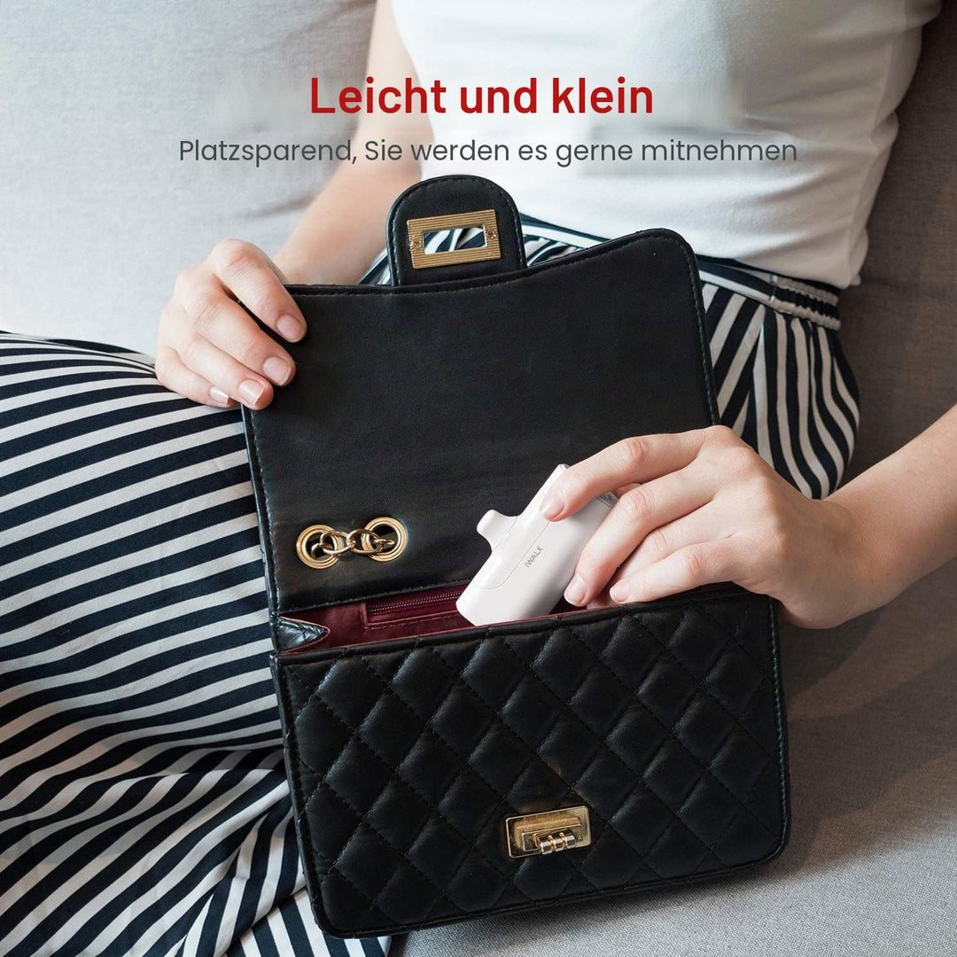 iWALK Mini Powerbank 4500mAh,USB-C Tragbares Ladegerät,Externer Akku für Tasche/Reisen/Kapazität Erh