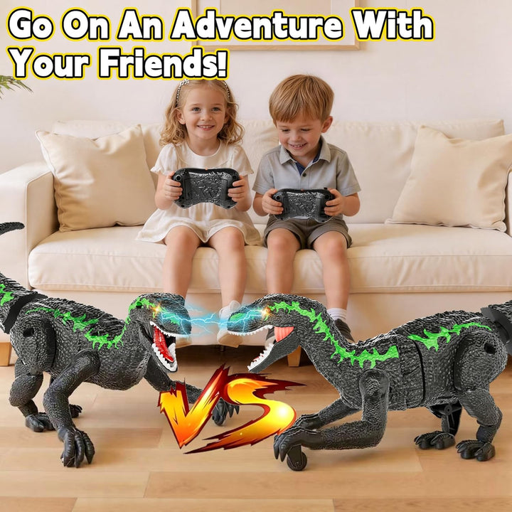 Fernsteuerungs-Dinosaurier für Kinder ab 3, 2,4 GHz RC-Dino mit 3D-Augen & 3 Geräuschen, interaktive