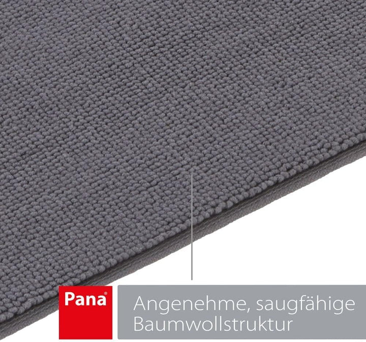 PANA Baumwoll Badematte rutschfest • Duschvorleger und Badvorleger • 100% Baumwolle Badteppich wasch