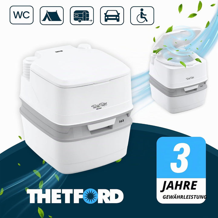 Thetford 92814 Porta Potti 165 Tragbare Toilette Qube, Wei -Grau 414 x 383 x 427 mm, Normal, 9108139