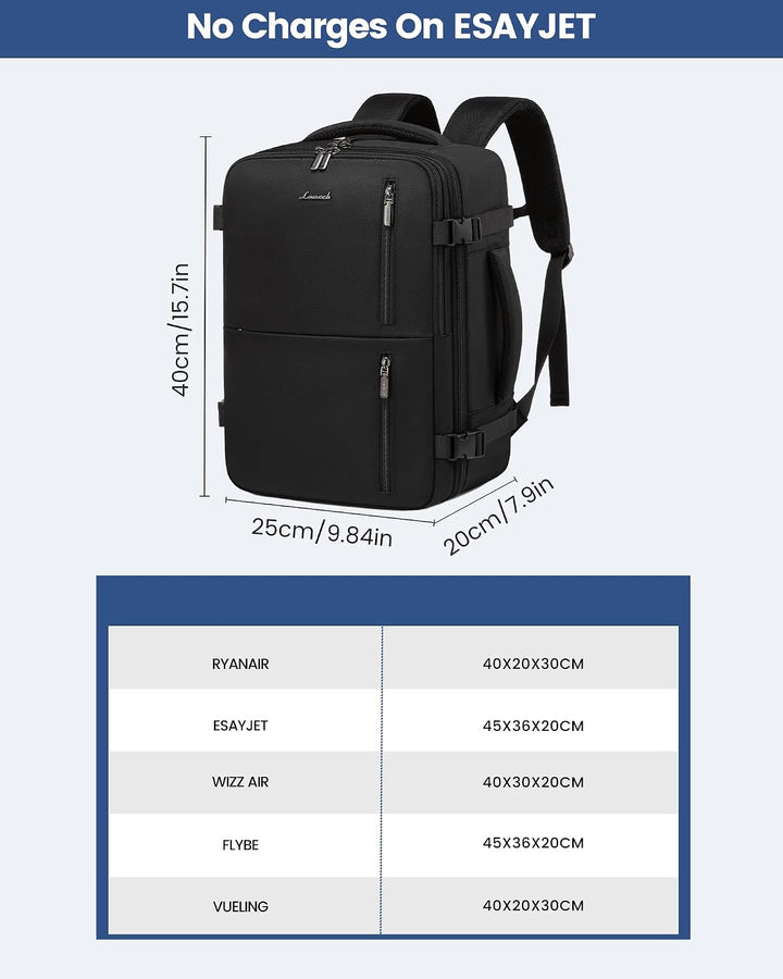 LOVEVOOK Ryanair Handgepäck Rucksack 40x20x25, Reiserucksack Flugzeug Damen Herren, Carry On Luggage