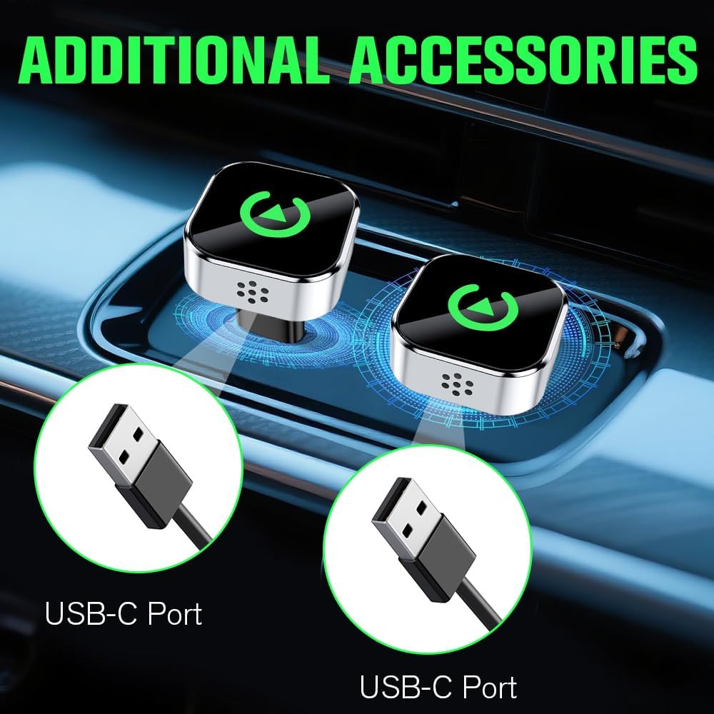 Wireless Carplay Adapter mit Wired Carplay, 2026 Upgraded 2-in-1 Version, Bluetooth 5.0, Plug & Play