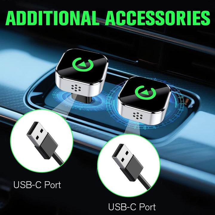Wireless Carplay Adapter mit Wired Carplay, 2026 Upgraded 2-in-1 Version, Bluetooth 5.0, Plug & Play