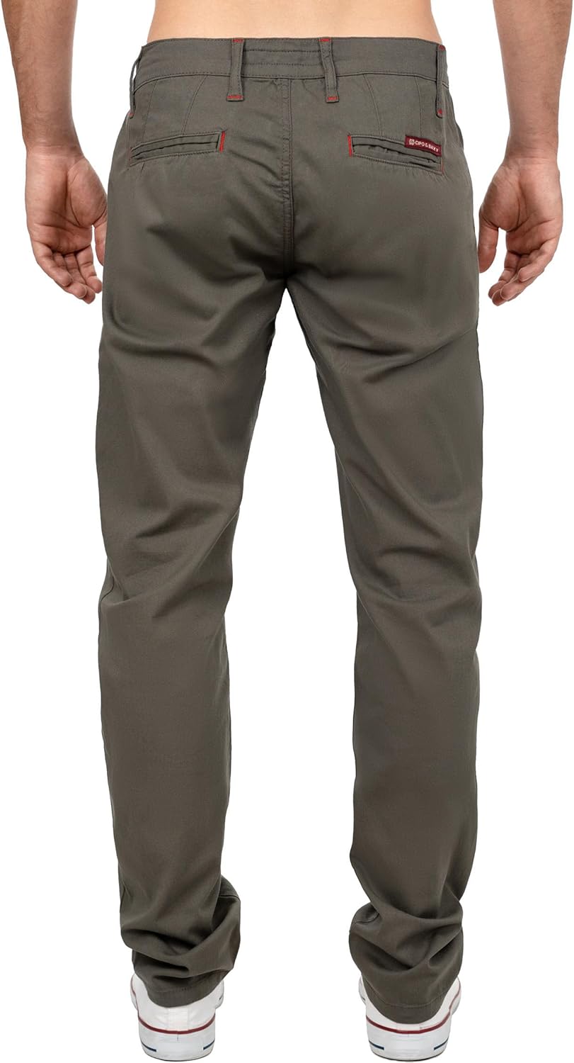 Cipo & Baxx Herren Stoffhose – Slim Fit & Regular Fit | Stretch Baumwoll-Mix | Atmungsaktiv & Bequem