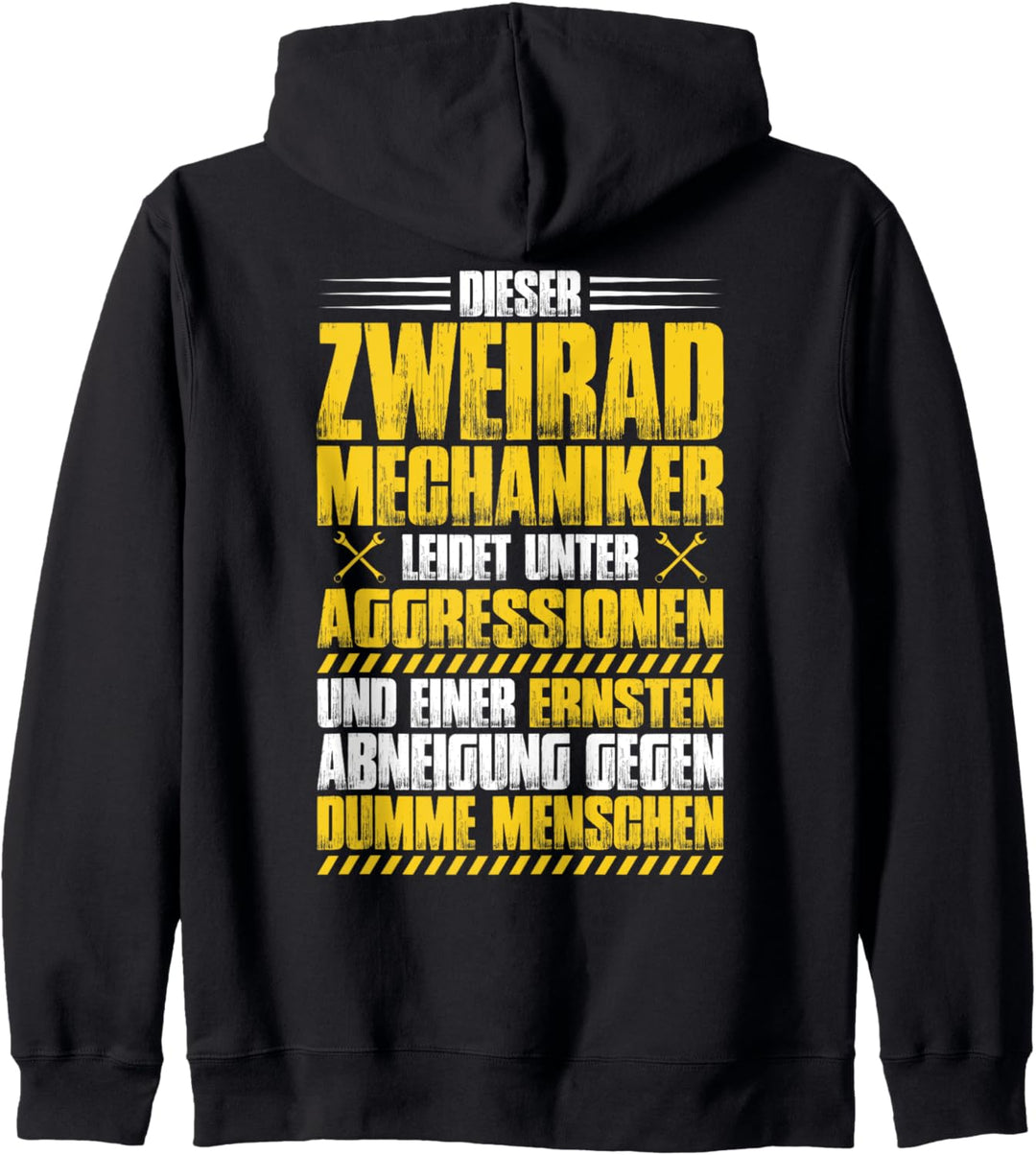 Aggressionen Zweiradmechaniker Kapuzenjacke