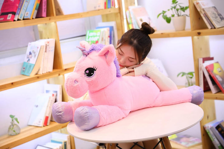 Yeqivo Riesen Einhorn Spielzeug Plüsch Grosses Regenbogen Lila Einhorn Kuscheltier Schöne Einhorn Ge