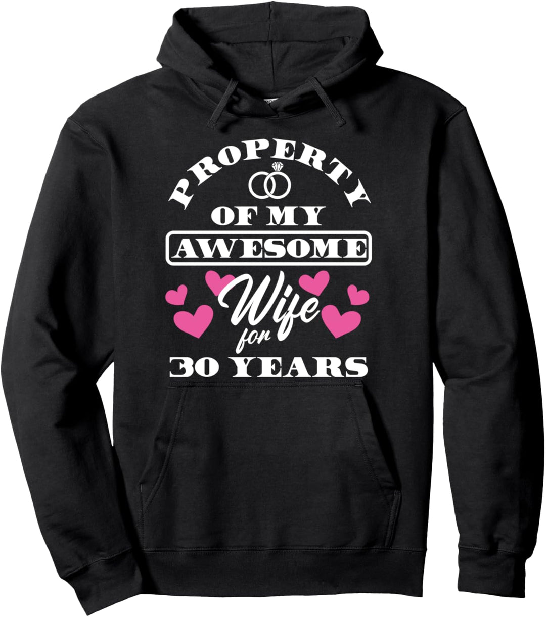 30 Jahre Hochzeitstag Verheiratet Ehemann Perlenhochzeit Pullover Hoodie
