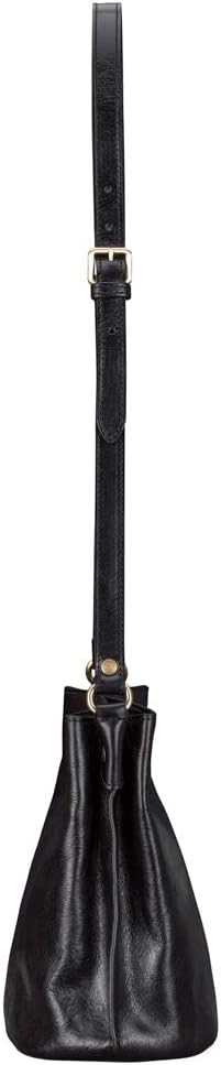 Maxwell Scott Hochwertige Leder Bucket Bag Handtasche Palermo in Schwarz, Schwarz