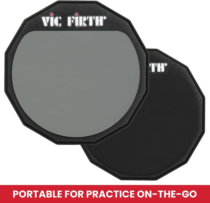 Vic Firth Double Sided Practice Pad - 6 inch 6" Double Side Single, 6" Double Side Single