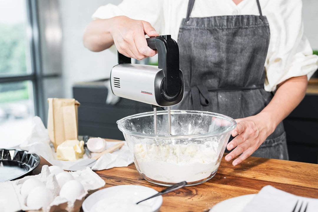 GASTROBACK 40983 Design Handmixer Pro, 5 Geschwindigkeiten und Turbo-Funktion, Dural-Aluminium gebür