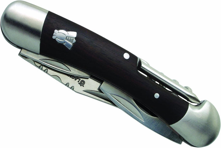Laguiole Schweizer Taschenmesser baladéo Multifunktion schwarzer Staminaholzgriff DUB093 schwarz