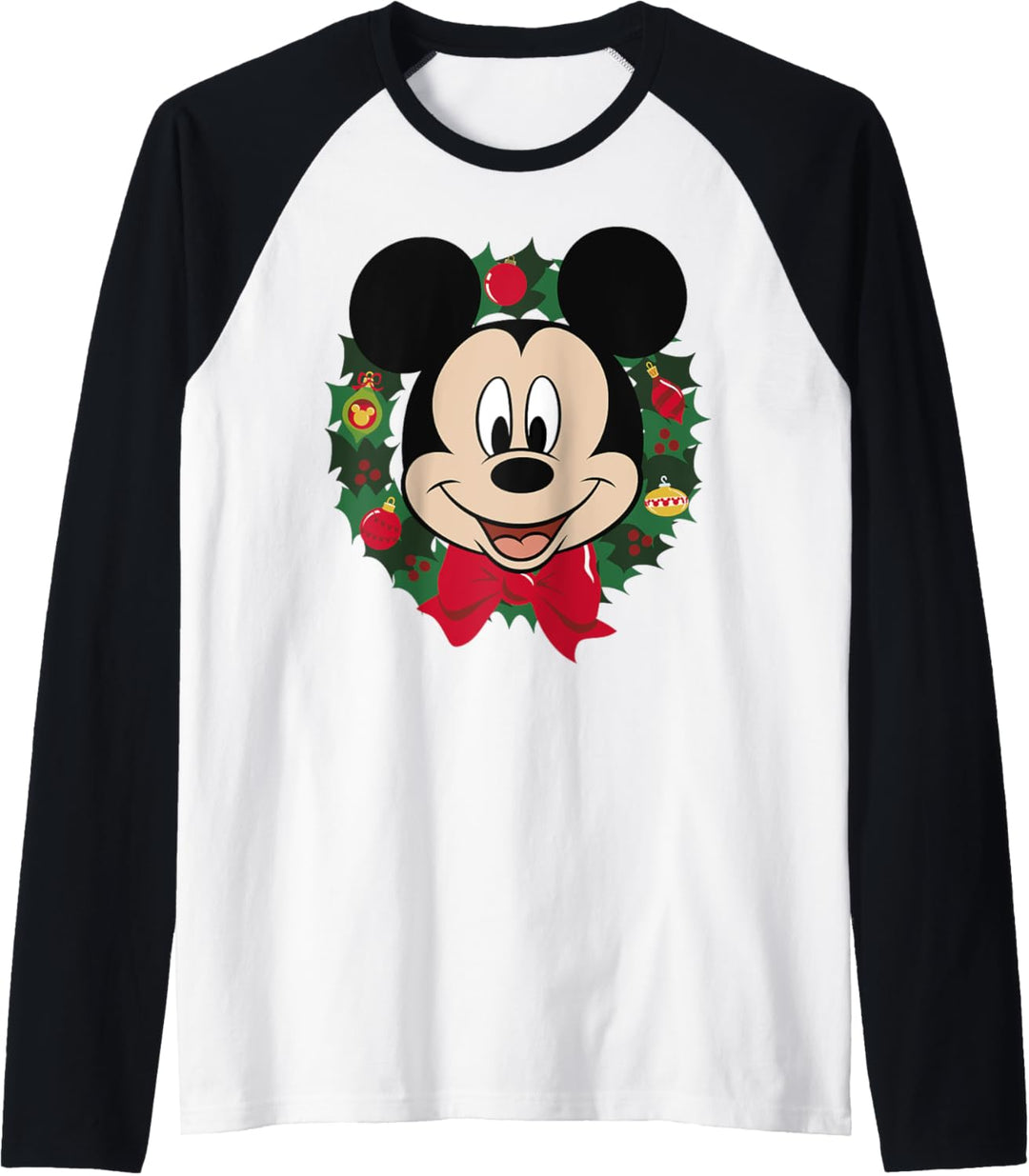 Disney Mickey And Friends Weihnachten Mickey Wreath Raglan