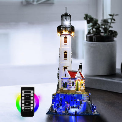 Led Licht Set für Lego Motorisierter Leuchtturm, Fernbedienung Dekorationsbeleuchtungsset für Lego 2