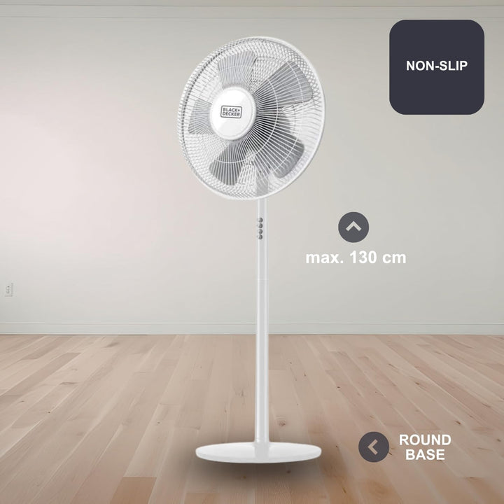 Black+Decker BXEFP60E Ventilator, 60, Kunststoff, Weiss