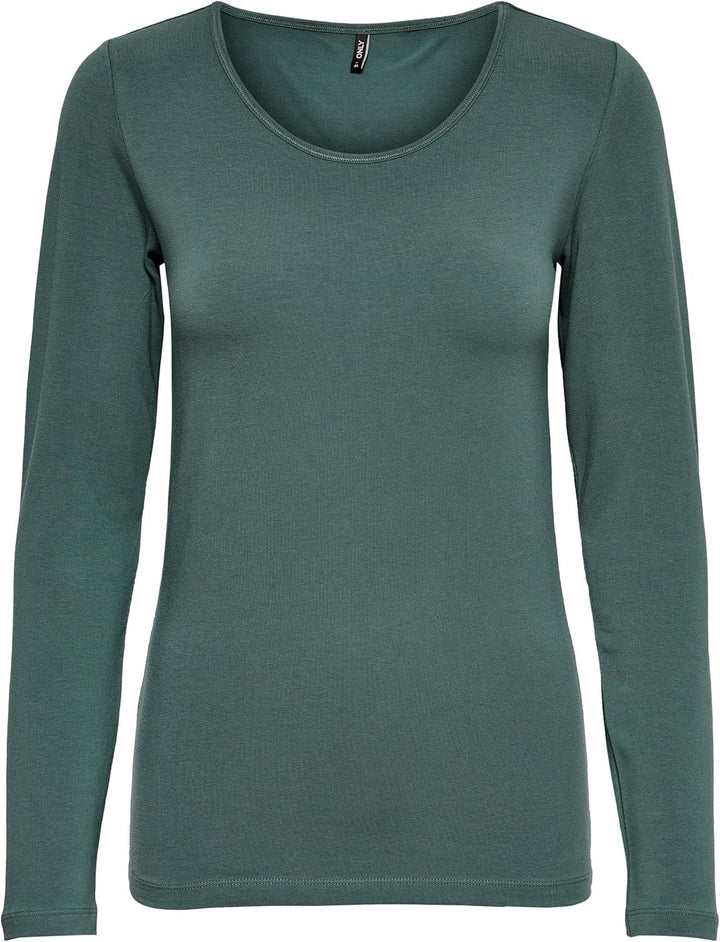ONLY Damen Longsleeve Onllive Love Life Basic Damen-Shirt S 1x Desert Sage, 1x Balsam Green, 1x Chin