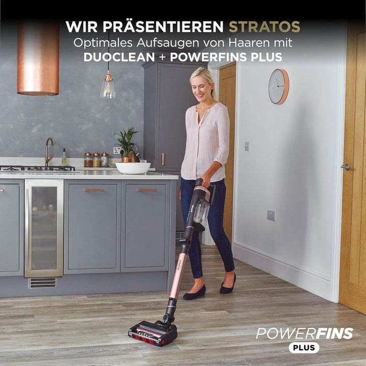Shark Stratos kabelloser Akku-Staubsauger, PowerFins Plus, 60 Min Laufzeit, Anti-Hair-Wrap- & CleanS