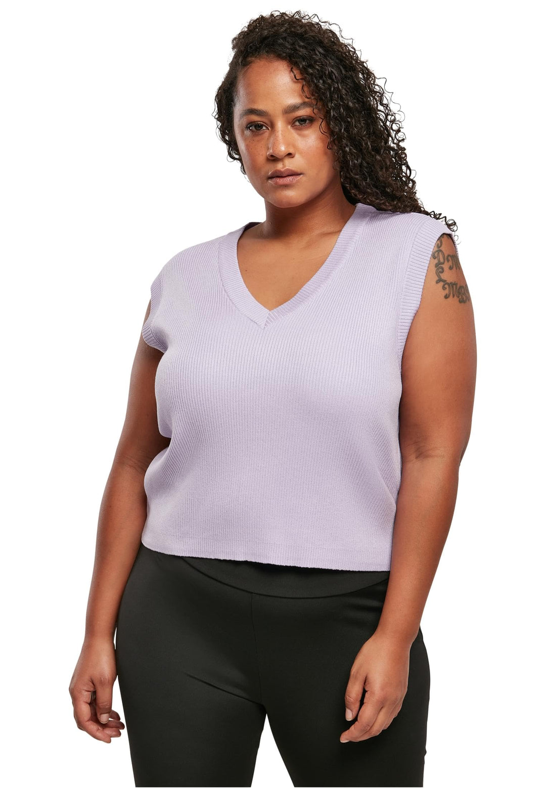 Urban Classics Damen Ladies Short Knittd Slip On S Lilac, S Lilac
