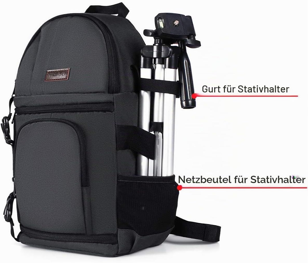 MOSISO Kameratasche Brust, DSLR/SLR/Spiegellose Kamera Rucksack Tasche Stossfester Fotografie Rucksa