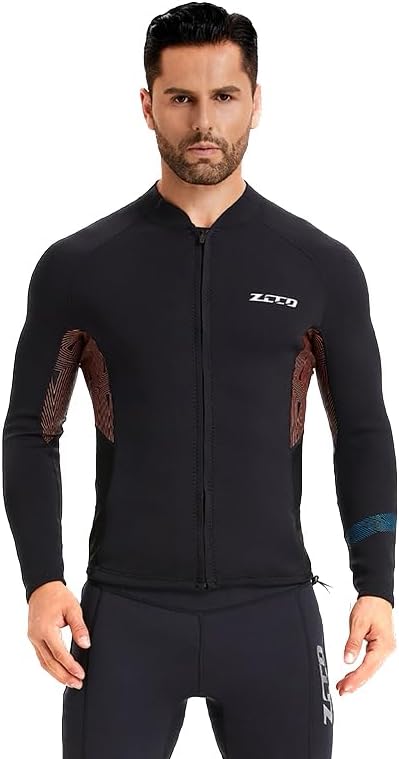 ZCCO Neoprenanzüge Top Jacke 1,5mm Neopren Anzüge Frauen Männer Neoprenanzug Jacke Langarm Tauchen T