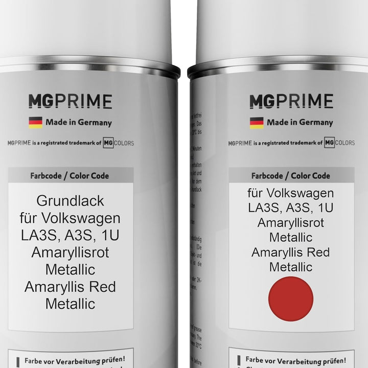 Autolack Sprühdosen Set für Volkswagen VW LA3S / 1U Amaryllisrot Metallic/Amaryllis Red Metallic Gru