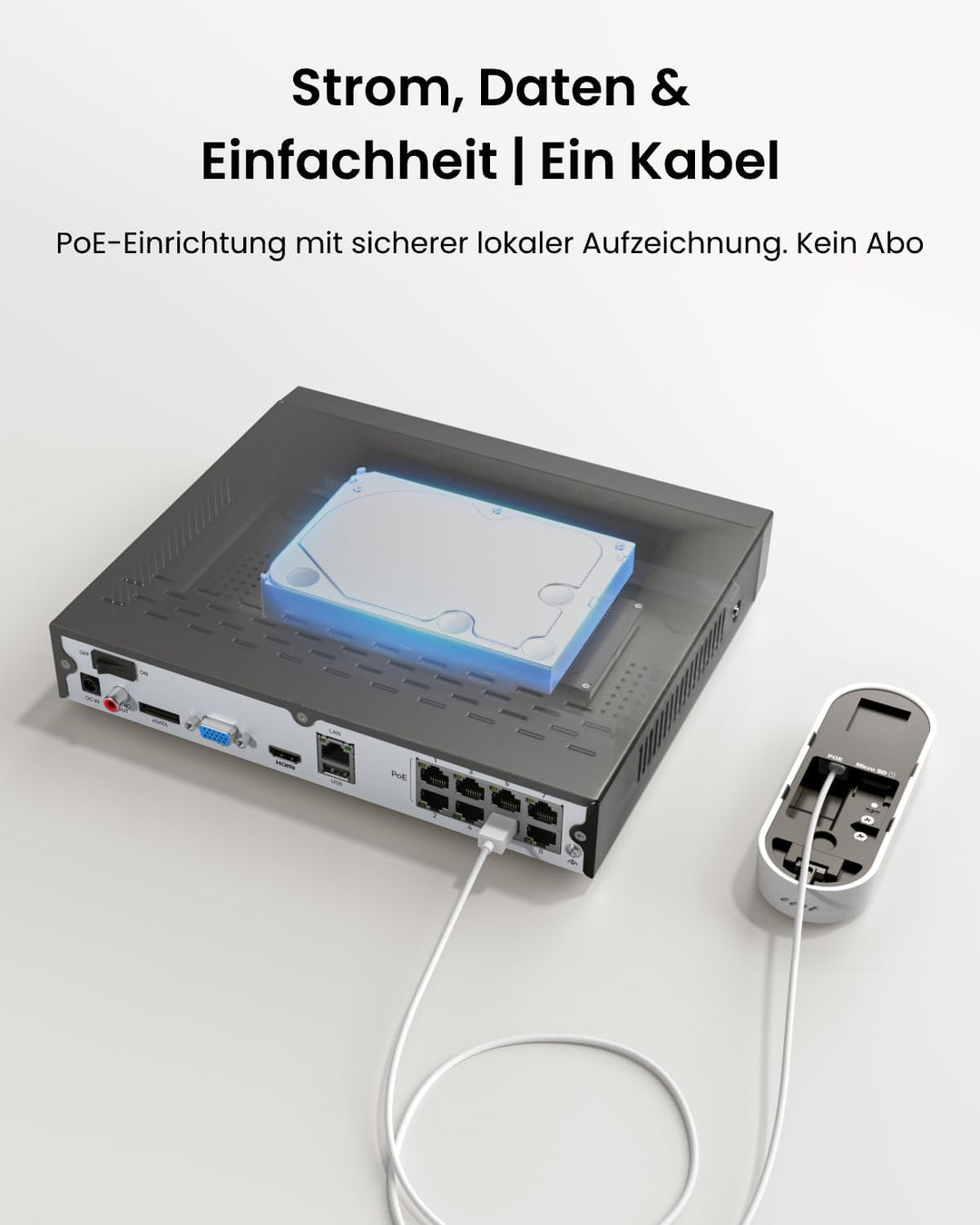 Reolink 5MP Video-Türklingel PoE-Kamera mit Chime, 3:4 Kopf-zu-Fuss-Ansicht, 2-Wege-Audio, Personen-