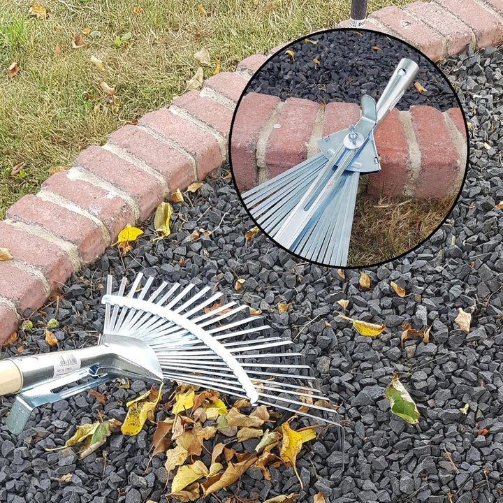 Garten Gerät Harke Rasen Boden Erde Rechen Metall Zinken Gartenrechen mit und ohne Holz Stiel (Reche