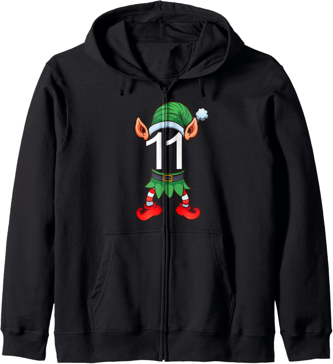 Weihnachtself 11 Wichtel Kostüm Kinder Damen Herren Kapuzenjacke