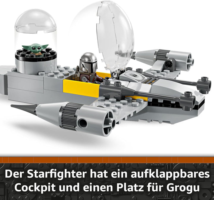 LEGO Star Wars 75410 Mandos und Grogus N-1 Starfighter Spielzeug mit The Mandalorian, Grogu & R5-D4