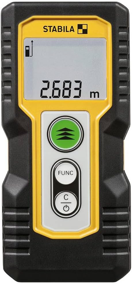 STABILA Laser-Entfernungsmesser LD 220, max. Messbereich 50 m, 4 Messfunktionen (u. a. Fläche und Vo