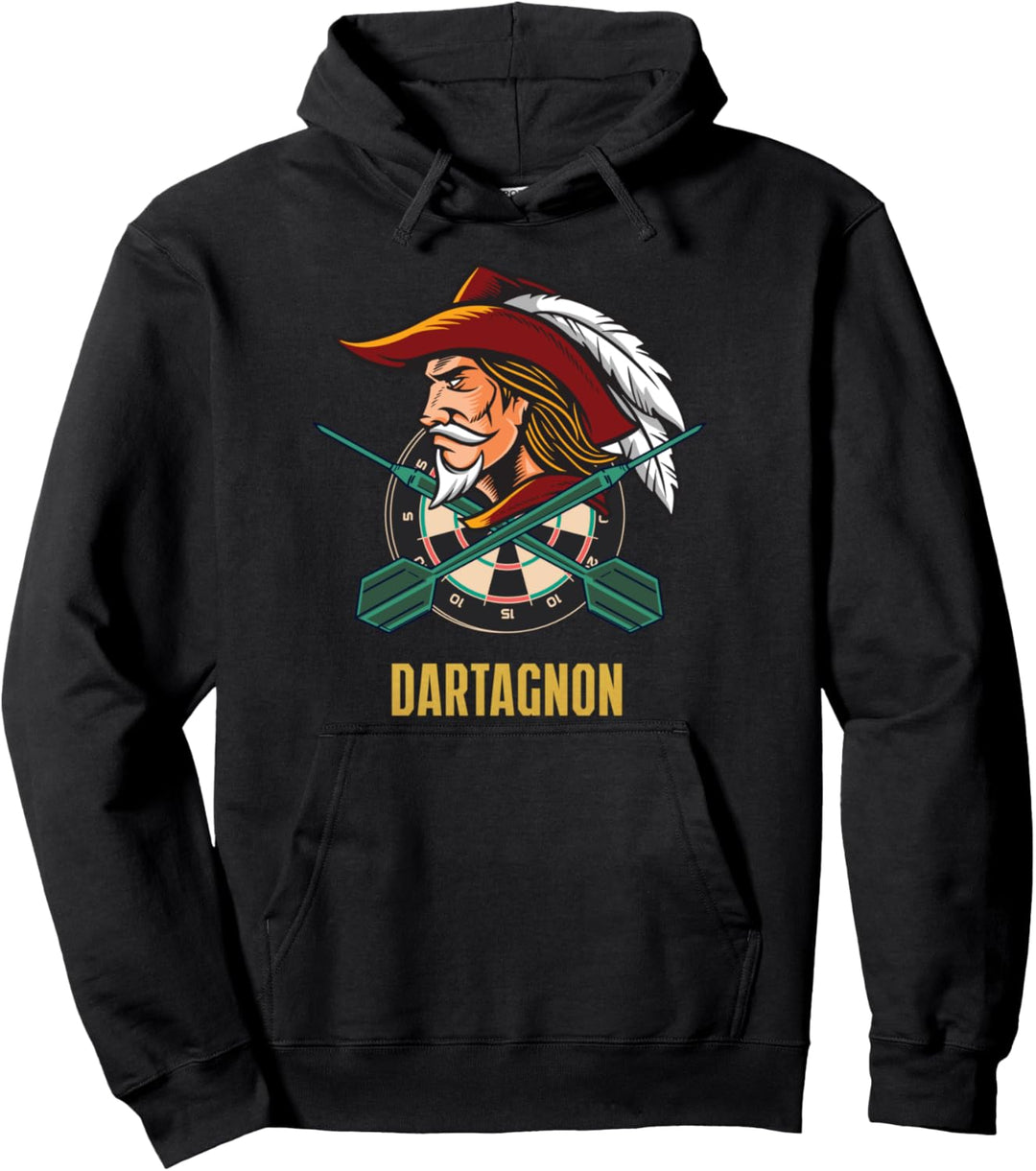 Dartagnan - Dart Musketiere - Funny Darts - Bullseye Retro Pullover Hoodie