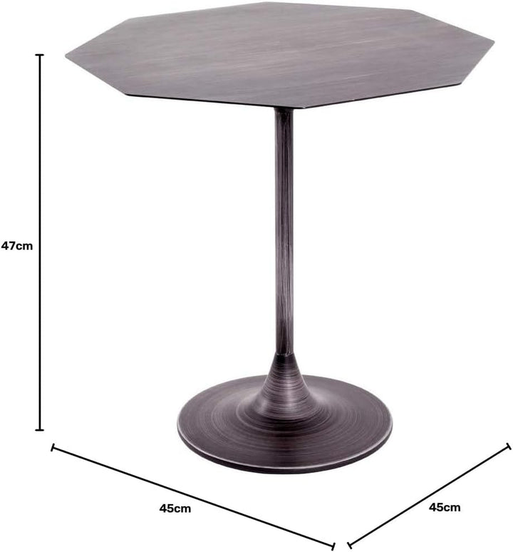 HAKU Möbel Beistelltisch, Metall, schwarz, B 45 x T 45 x H 47 cm 45 x 45 x 47 cm, 45 x 45 x 47 cm