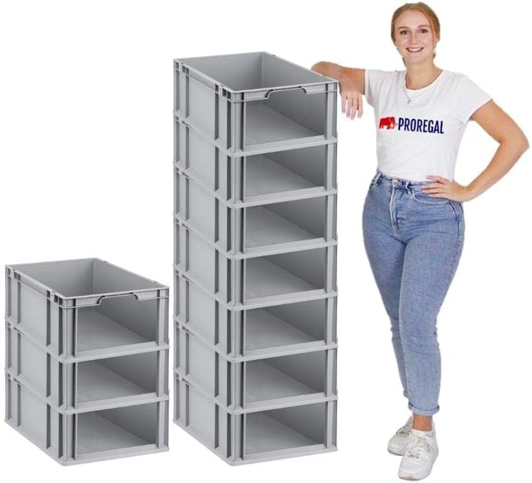 PROREGAL Eurobox NextGen Store | HxBxT 22x40x60cm | 44 Liter | Front offen | Eurobehälter, Transport
