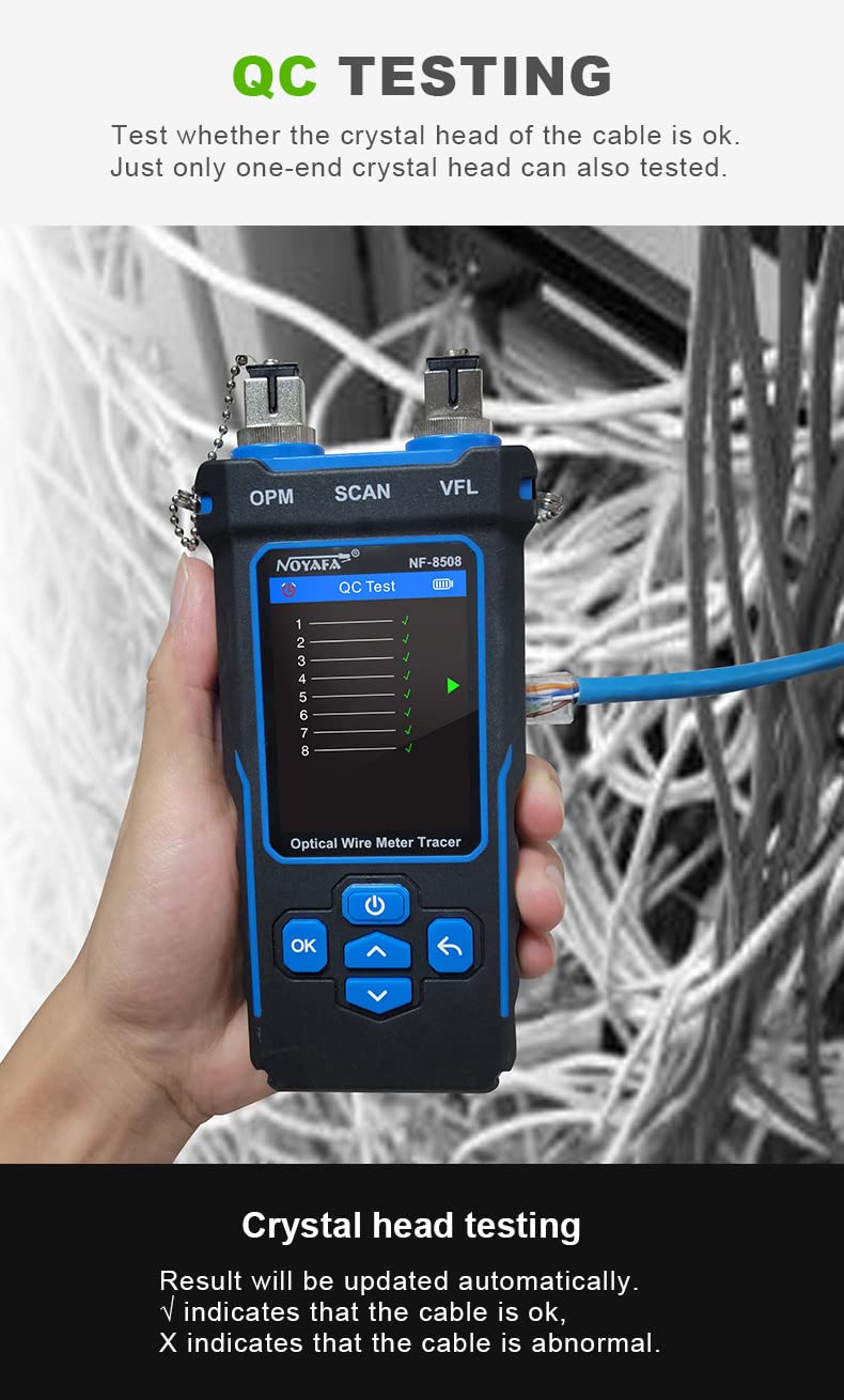NF-8508 9 in 1 Multifunctional Network Cable Tester Optical Wire Tracer Optical Fiber Power Meter NC