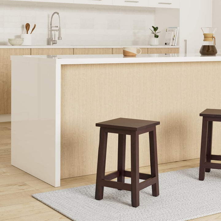DESIGN DELIGHTS RUSTIKALER Holz SITZHOCKER Madero | 48x30x30 cm (HxBxT), Recyclingholz | Holzhocker