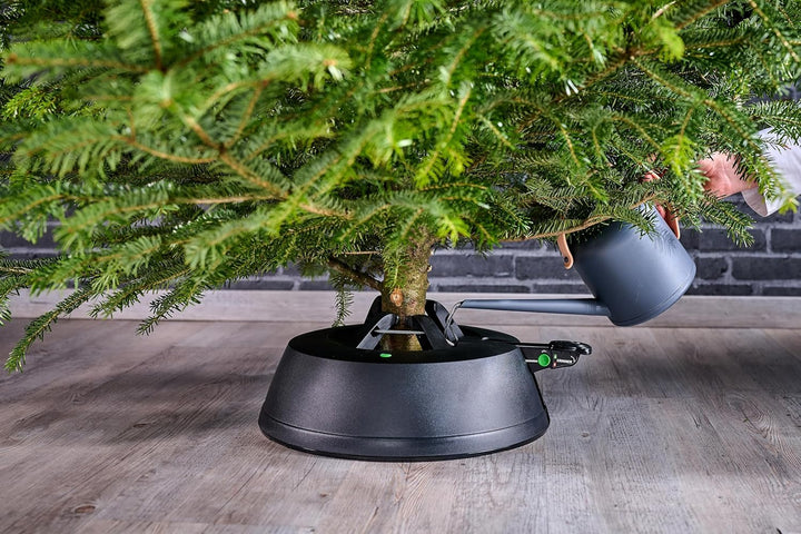 KRINNER Recycling Weihnachtsbaum Christbaumständer Green Line M Schwarz 36cm inkl. Fusspedal-und Ein