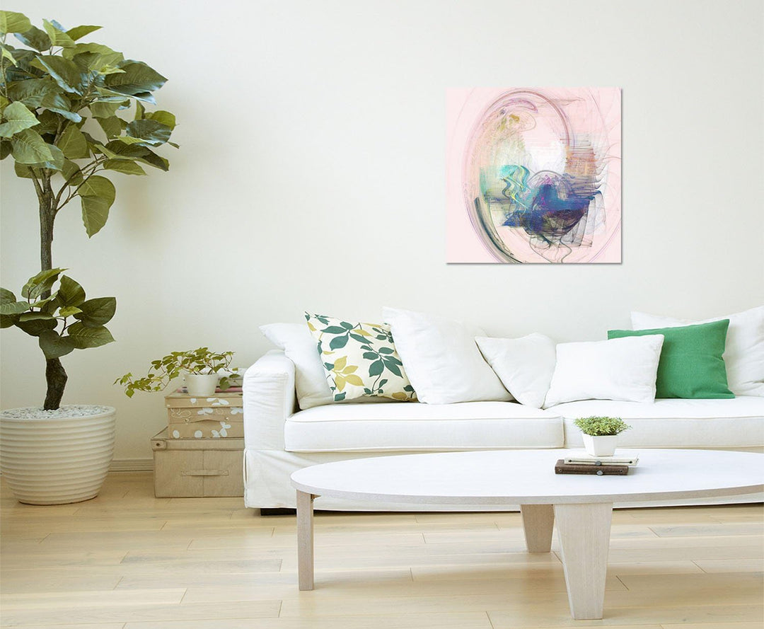 Paul Sinus Art Auf Abwegen - Abstrakt364_60x60cm Bild auf Leinwand Abstraktes Wandbild Moderne Kunst