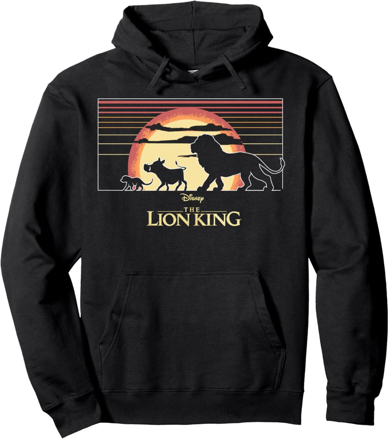 Disney The Lion King Simba Timon And Pumba Sunset Stripes Pullover Hoodie